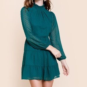 Francesca’s Greta Clip Dot Dress